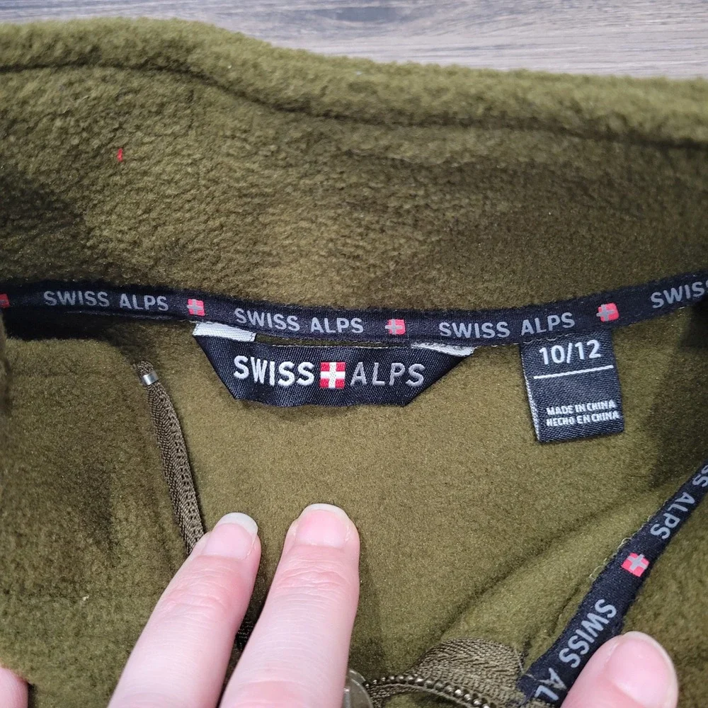 NWT Swiss Alps Boys Fleece Jacket Full Zip‎ Soft Warm Activewear Coat Size 10/12